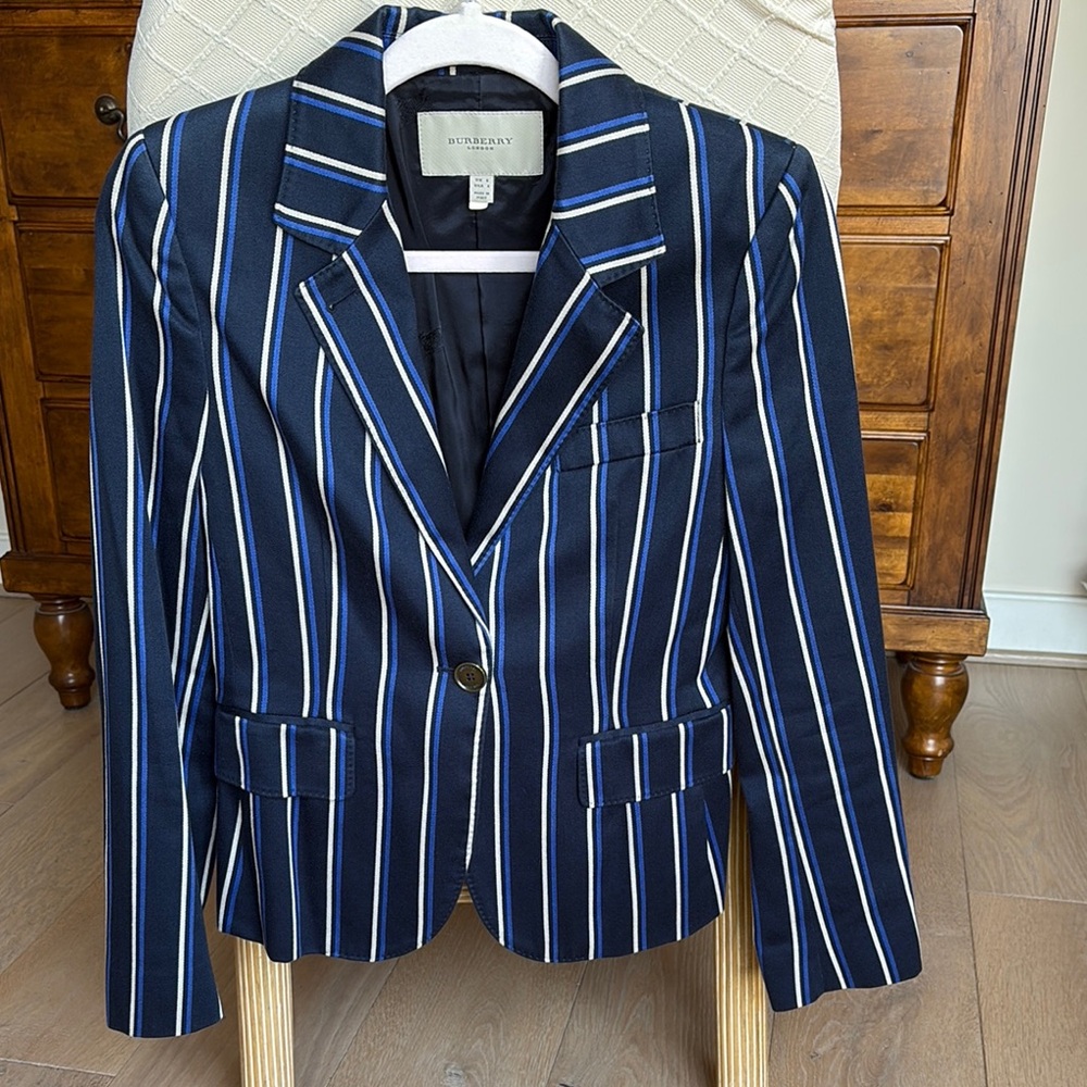 Burberry Navy striped Blazer - Picture 9 of 10